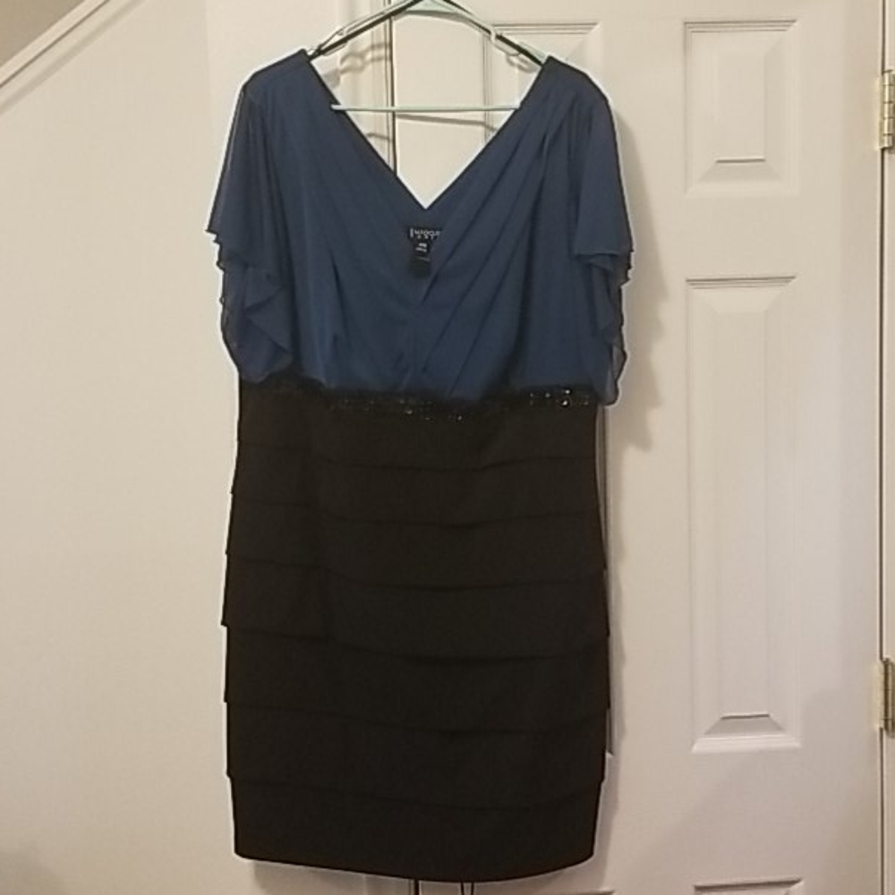 Enfocus Black & Dark Teal dress cocktail dress